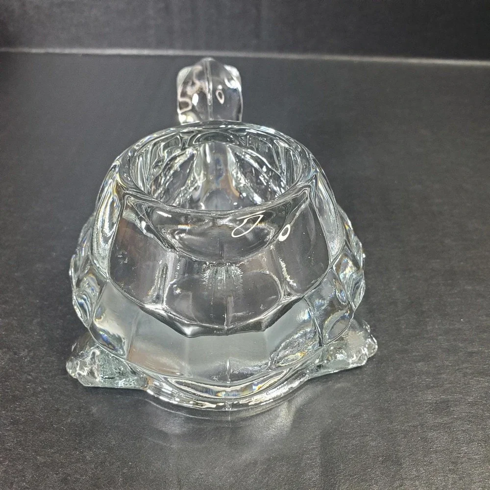 Vintage Indiana Glass Turtle Crystal Clear Votive Candle‎ Holder Transparent
